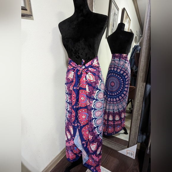 NWOT Convertible BOHO Sarong Cover Up - Picture 5 of 12